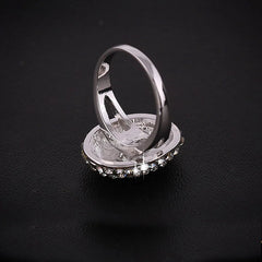 GETNOIVAS Silver Color Twilight Breaking Dawn Bella Engagement Wedding Ring Gorgeous Rhinestone Inlay Women Rings  Jewelry SL