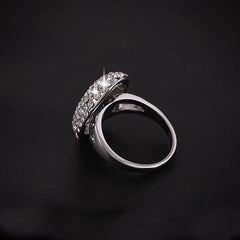 GETNOIVAS Silver Color Twilight Breaking Dawn Bella Engagement Wedding Ring Gorgeous Rhinestone Inlay Women Rings  Jewelry SL