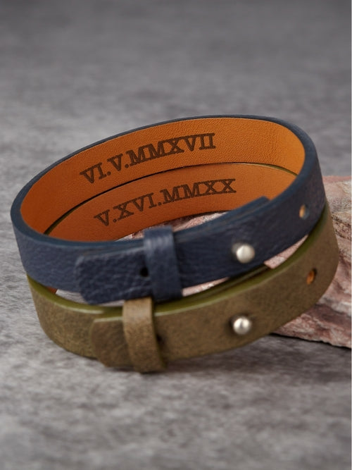 Roman Numerals Hidden Message Bracelets, Anniversary Gifts for Him