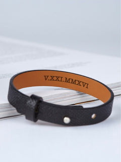 Roman Numerals Hidden Message Bracelets, Anniversary Gifts for Him