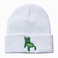 Dragon Ball Turtle Embroidery Knit Cap Autumn and Winter Woolen Hats Pullover Warm Cool Caps for Male and Female Students