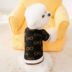 Luxury Dog Clothes for Small Dogs Winter Warm Dog Sweater Chihuahua French Bulldog Clothing Pet Items Knitted Cardigan Sweater