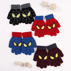 Diseny Spiderman Winter Children's Warm Gloves Marvel Anime Cartoon Knitted Gloves Cute Decoration Kids Christmas Gifts 5-10Y