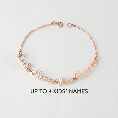 Mom Bracelet With Kids Names, 